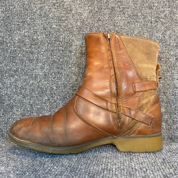 Teva De La Vina Waterproof Brown Leather Booties Womens Ankle Zip Size 9 - Picture 2 of 7
